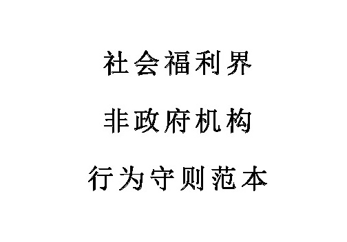 社会福利界非政府机构董事会成员行为守则范本 